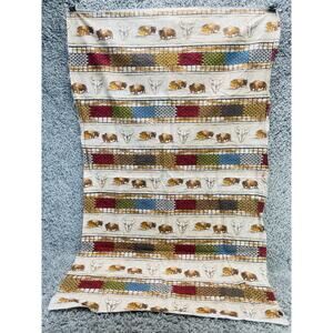 Cowboy Fabric Cattle Essential Cowboy Stripe Cotton Riverwoods 26"x41" Fabric